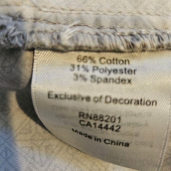 Mondetta Womens Large Patterned Cotton Blend Shorts Gray pockets casual stretch - Picture 9 of 11